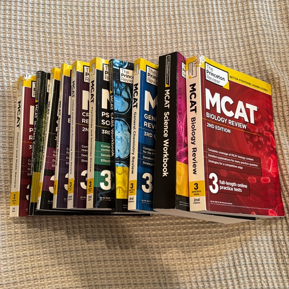 Princeton Review MCAT books complete set 3rd edition. Gently used